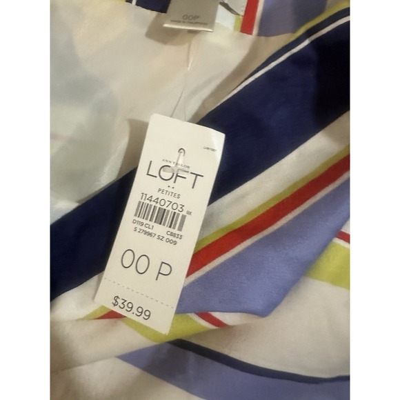 Loft‎ Petites NWT Striped Mini Skirt 00 P - Picture 3 of 4